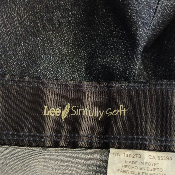 Lee Sinfully Soft Womens Jeans Size M-12 Color Blue Dark Wash - Picture 11 of 13